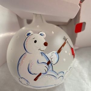 Italian Mouth Blown Glass Christmas Ornament  Made In Italy